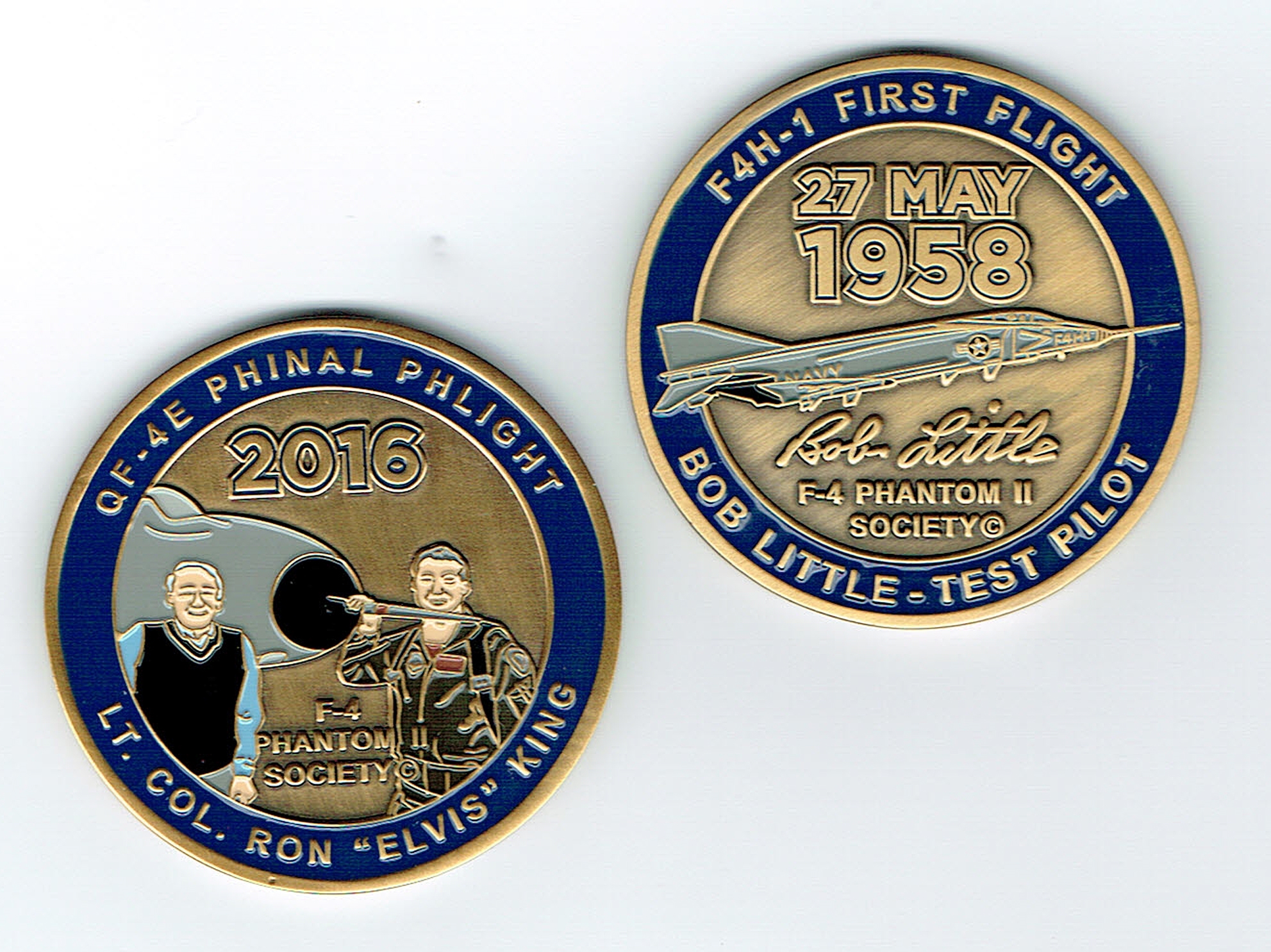 F 4 Phantom II Society Commemorative Challenge Coin