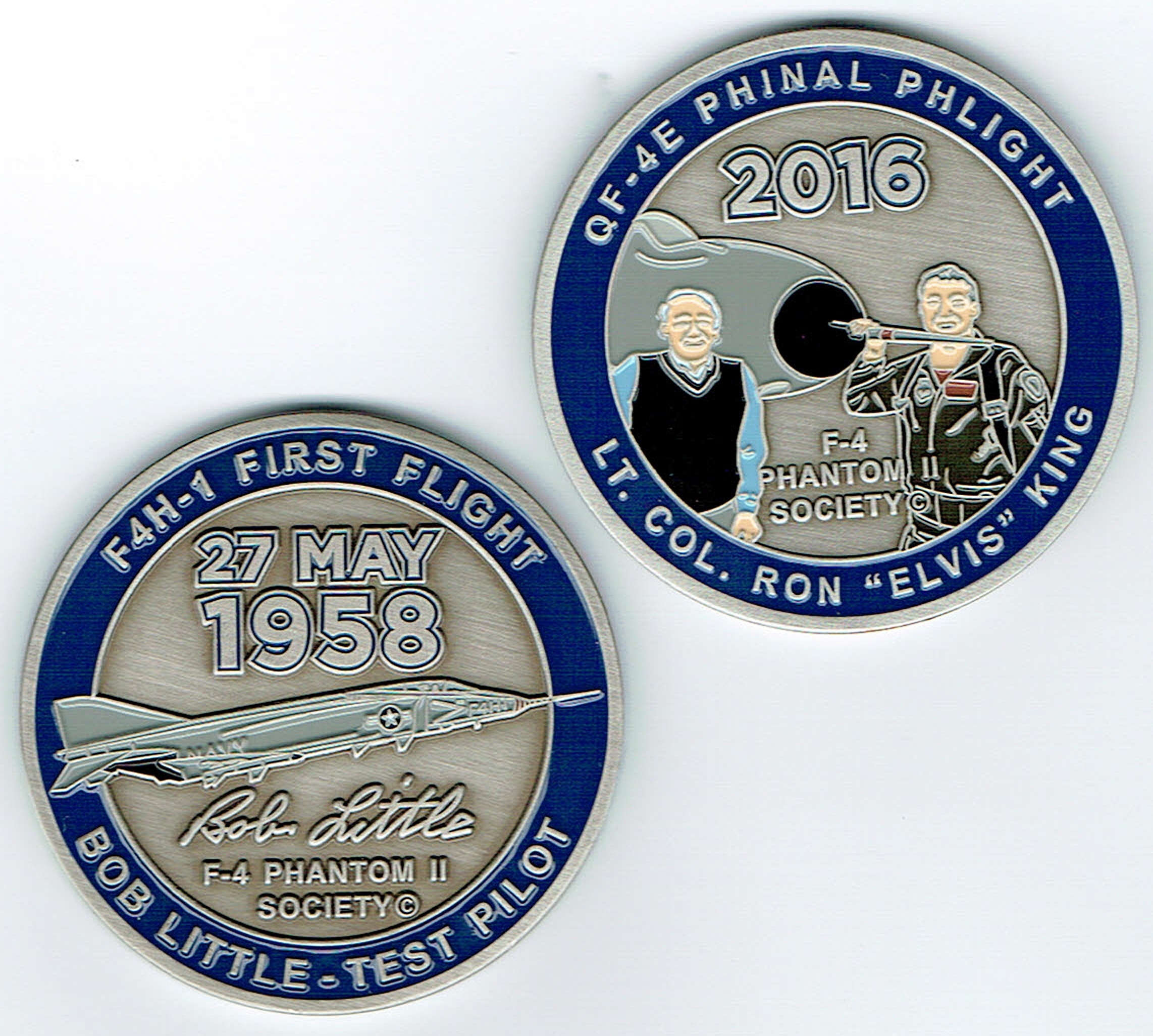 F 4 Phantom II Society Commemorative Challenge Coin